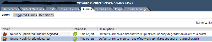 Network uplink redundancy lost vmware как исправить