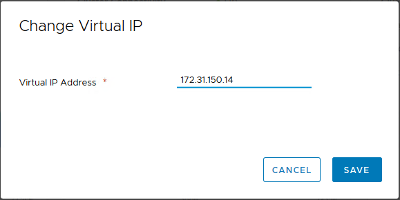 Adding the virtual IP for the NSX-T Manager cluster