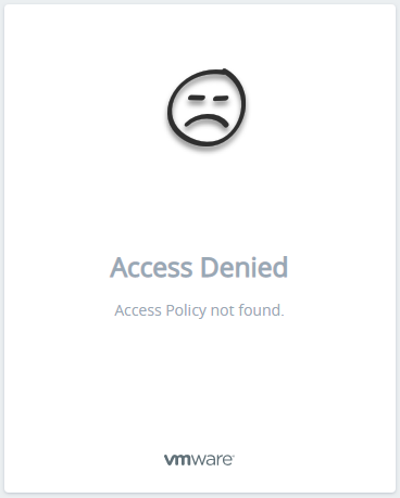 Access Denied - Policy not found